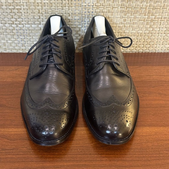 🌟HP🌟Nunn Bush Black Leather Nelson Wingtip Dress Casual Oxford 10M - Picture 3 of 13